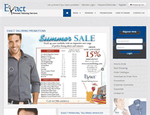 Tablet Screenshot of exacttailoring.com